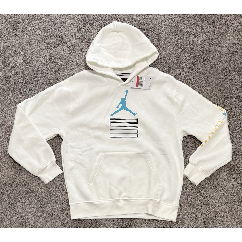 Nike Air Jordan AJ11 Gamma Fleece Hoodie White IQ6970-100 Mens Size Large NEW